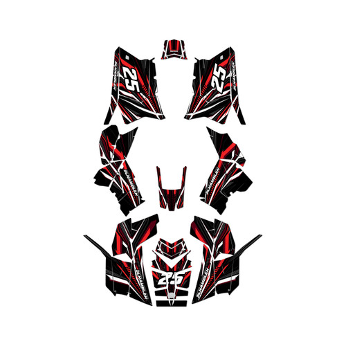 polaris scrambler850 graphics kit 2013-2026 prime series red