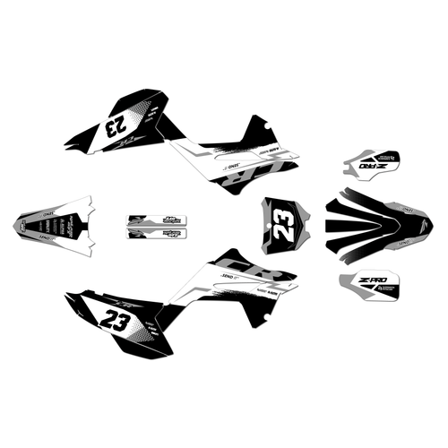 honda cr125 graphics kit 2020 evader series white