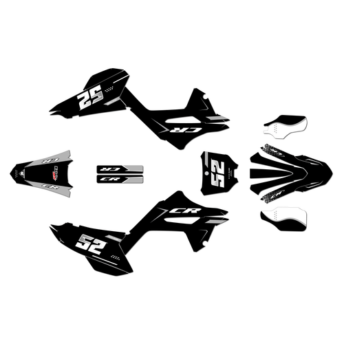 honda cr250 graphics kit 2020 ominous series white