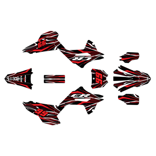 honda cr125 graphics kit 2020 prime series red