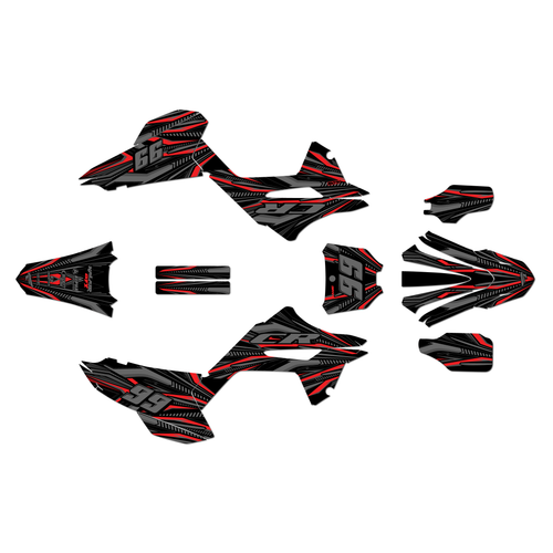 honda cr125 graphics kit 2020 prime series red-shift