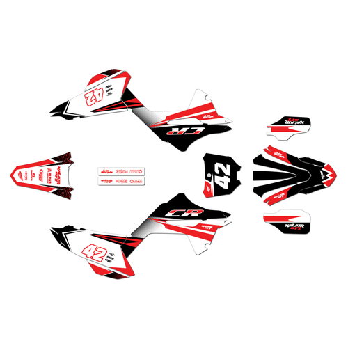 honda cr125 graphics kit 2020 team series red