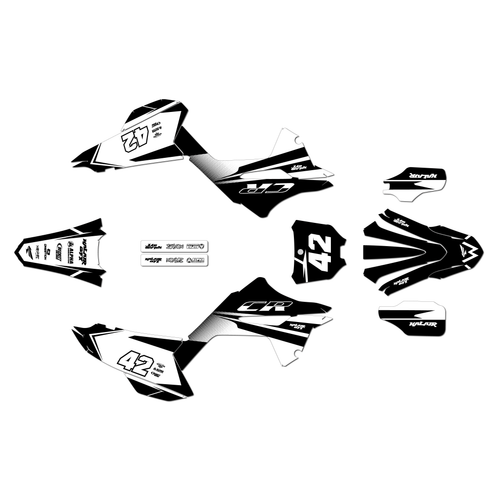 honda cr125 graphics kit 2020 team series white