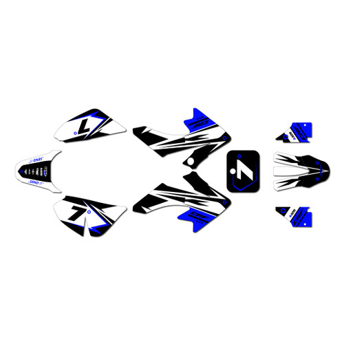 honda crf50 graphics kit 2004-2012 bold series blue