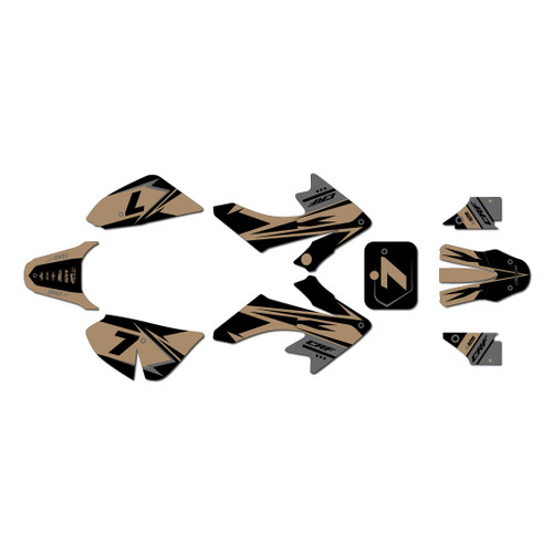 honda crf50 graphics kit 2004-2012 bold series tan