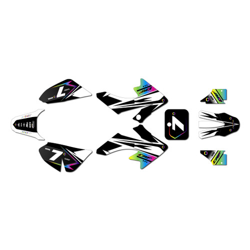 honda crf50 graphics kit 2004-2012 bold series rainbow