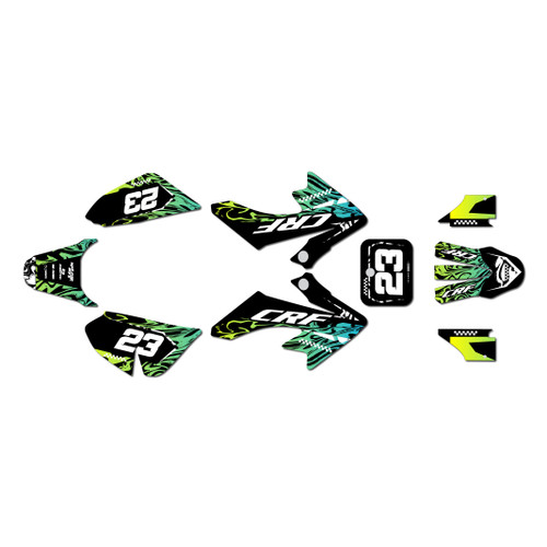 honda crf50 graphics kit 2013-2026 acid series green