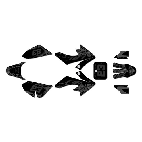 honda crf50 graphics kit 2013-2026 acid series smoke