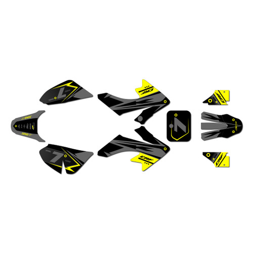 honda crf50 graphics kit 2013-2026 bold series yellow