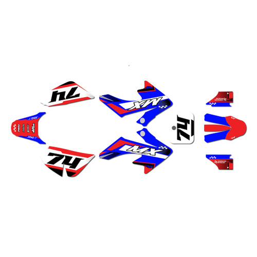 honda crf50 graphics kit 2004-2012 prestige series blue
