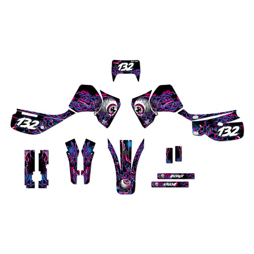 honda xr650l graphics kit 1992-2025 core series magenta