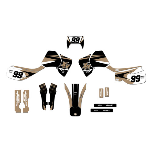 honda xr650l graphics kit 1992-2025 division series tan