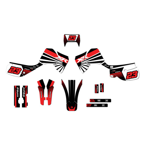 honda xr650l graphics kit 1992-2025 fh series red