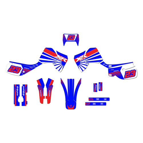 honda xr650l graphics kit 1992-2025 fh series blue