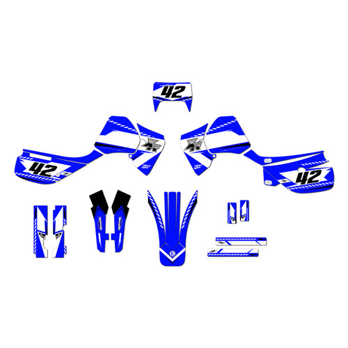 honda xr650l graphics kit 1992-2025 lethal series blue