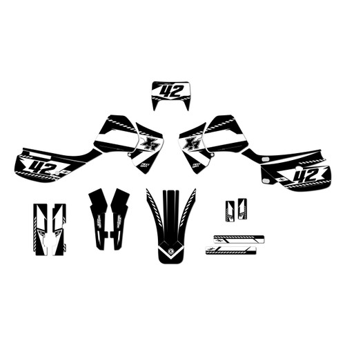 honda xr650l graphics kit 1992-2025 lethal series white