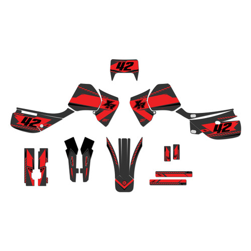 honda xr650l graphics kit 1992-2025 lethal series red-shift
