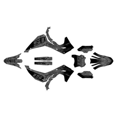 kawasaki kx250x graphics kit 2025-2026 cyberware series smoke