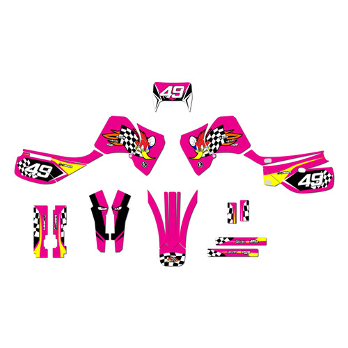 honda xr650l graphics kit 1992-2025 pecker series magenta