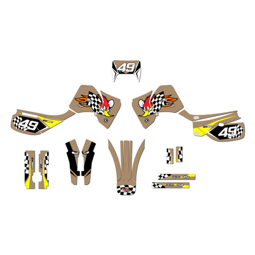 honda xr650l graphics kit 1992-2025 pecker series tan