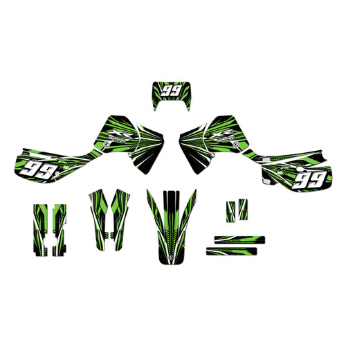 honda xr650l graphics kit 1992-2025 prime series green