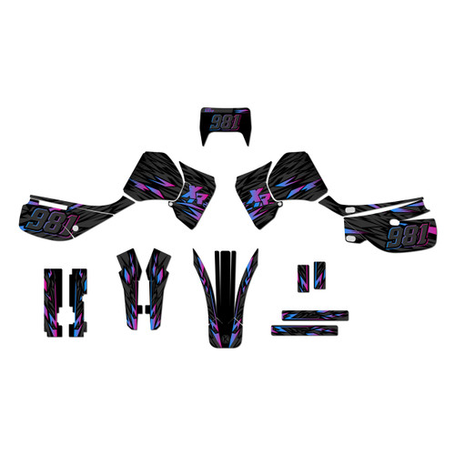 honda xr650l graphics kit 1992-2025 twitch series magenta