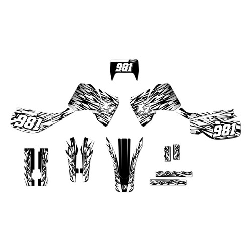 honda xr650l graphics kit 1992-2025 twitch series white