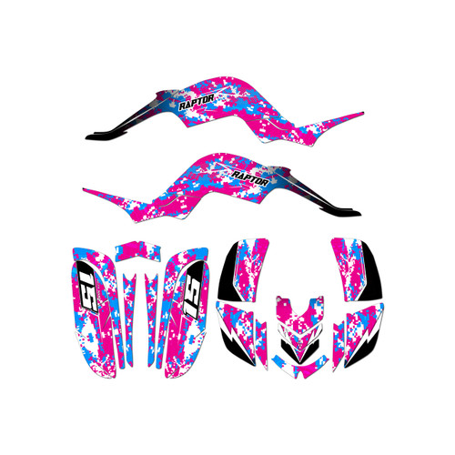 yamaha raptor660 graphics kit 2001-2005 cyberware series magenta