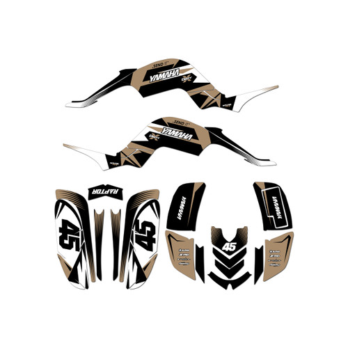 yamaha raptor660 graphics kit 2001-2005 division series tan
