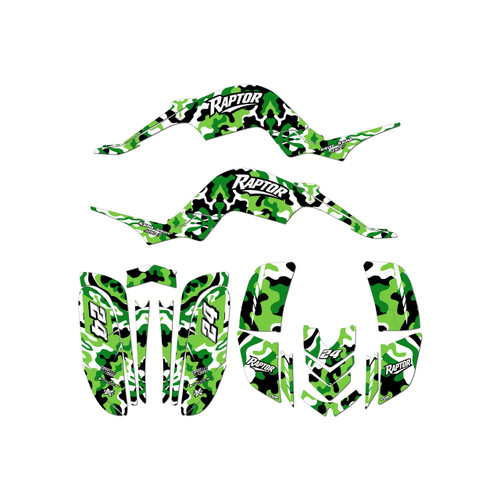 yamaha raptor660 graphics kit 2001-2005 invasion series green