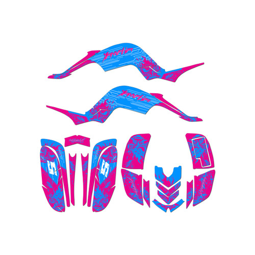 yamaha raptor660 graphics kit 2001-2005 nightcity series magenta