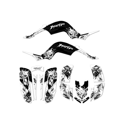 yamaha raptor660 graphics kit 2001-2005 nightcity series white