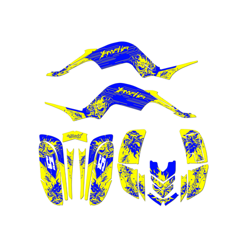 yamaha raptor660 graphics kit 2001-2005 nightcity series yellow-shift