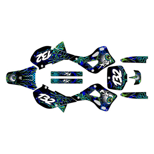kawasaki kx125 graphics kit 1999-2002 core series blue