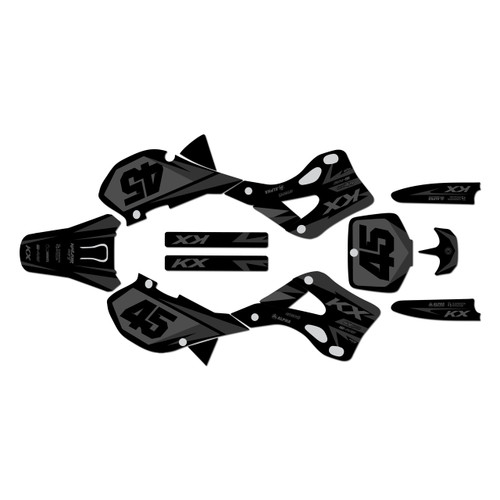kawasaki kx250 graphics kit 1999-2002 division series smoke