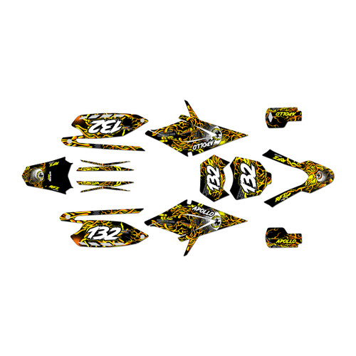 apollo rfz250 graphics kit all years core series orange