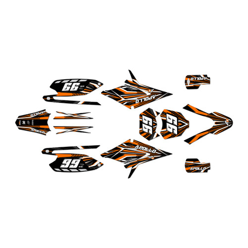 apollo rfz250 graphics kit all years prime series orange