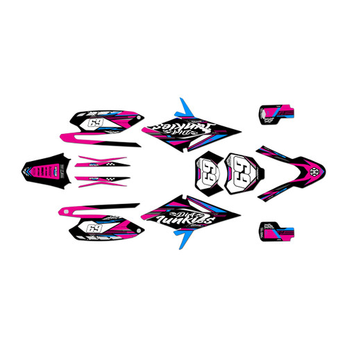 apollo rfz250 graphics kit all years rugged series magenta