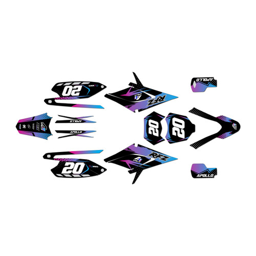 apollo rfz250 graphics kit all years spear series magenta