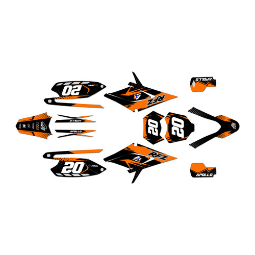 apollo rfz250 graphics kit all years spear series orange