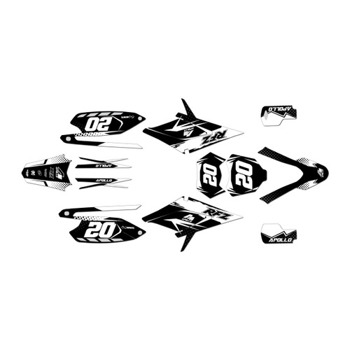 apollo rfz250 graphics kit all years spear series white