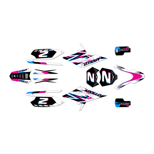 apollo rfz250 graphics kit all years vizion series magenta