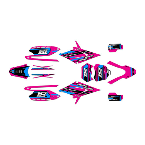 apollo rfz250 graphics kit all years warrior series magenta