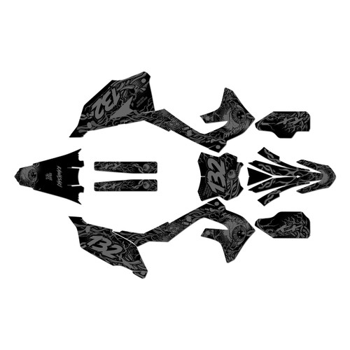 kawasaki kx250 graphics kit 2021-2024 core series smoke