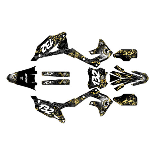 kawasaki kx250 graphics kit 2021-2024 core series gold