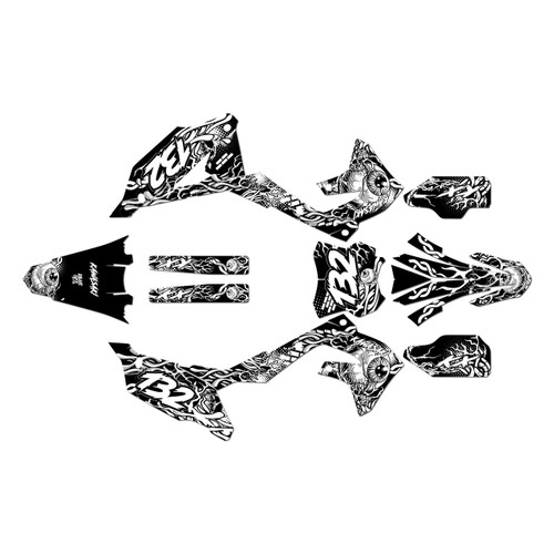 kawasaki kx450f graphics kit 2019-2023 core series white