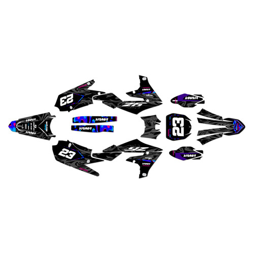 yamaha yz450f graphics kit 2018-2022 acid series purple