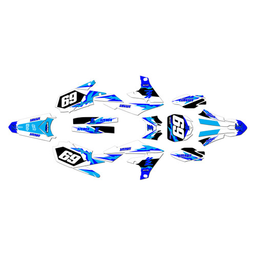 yamaha yz250f graphics kit 2019-2023 vintage series blue