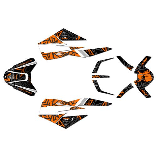 ktm duke790 graphics kit 2018-2024 fatality series orange