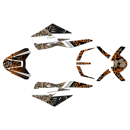 ktm duke790 graphics kit 2018-2024 fatality series tan